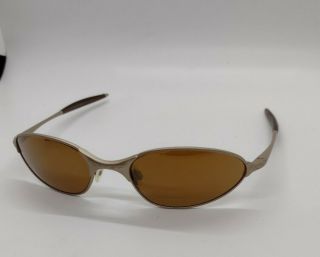 Vintage Oakley A Wire Brushed Gold Sunglasses