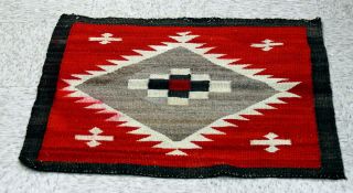 Navajo Single Saddle Blanket 27 " X 25 " 1/2 " C.  1920