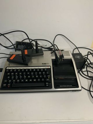 Vintage Texas Instruments Phc004a Home Computer Ti - 99/4a Bundle