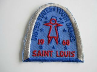 Vintage 1968 Saint Louis United States Youth Games Cloth Patch Unsewn Bis