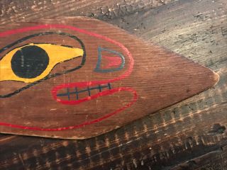 Late 1800’s Early 1900’s Tlingit Painted Cedar Dance Paddle “Polychrome” Alaska 3