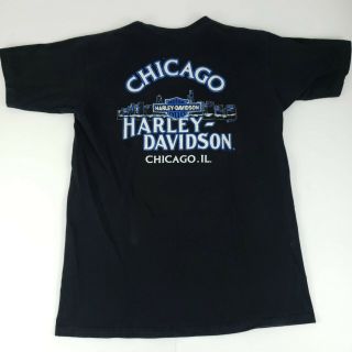 Harley Davidson Vintage Chicago Illinois T Shirt Mens Large 3