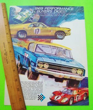 1969 Ford Performance Muscle Car Brochure Ford Gt40 Torino Cobra Mach I Ford Gt