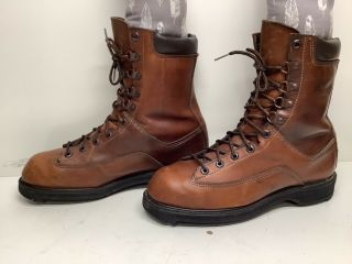 Vtg Mens Matterhorn Steel Toe Work Brown Boots Size 9 D