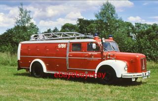 Fire Apparatus Slide,  Rescue,  Saarlouis / Germany,  1952 Magirus