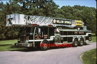 Fire Apparatus Slide,  Truck 600,  Willow Springs / Il,  2001 E - One