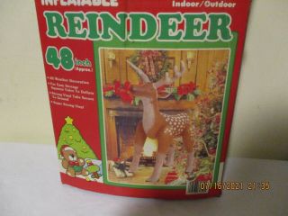 Vintage 48 Inch Indoor/outdoor Inflatable Christmas Reindeer