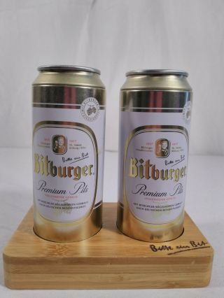 Bitburger Premium Pils Aluminum Beer Can Salt And Pepper Shaker Set