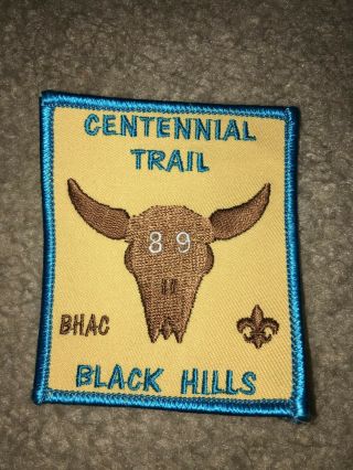 Boy Scout Bsa Black Hills Area Council Centennial 1989 Cow Skull Trail Patch