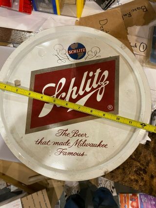 Schlitz Beer Serving Tray Sign Tin Metal Schlitz Brewery Bar Pub Tavern