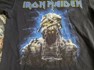 Vintage Iron Maiden 2005 Powerslave World Slavery Tour Reprint Shirt - L