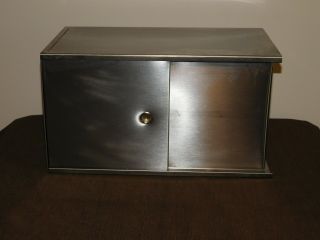Vintage Kitchen 18 " X 10 " X 10 " Aluminum Slide Draw Counter Top Snack Bread Box