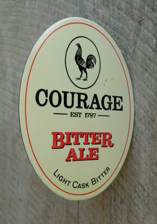 Courage Bitter Ale Metal Beer Pump Clip Badge,  Light Cask Bitter,  Est.  1787
