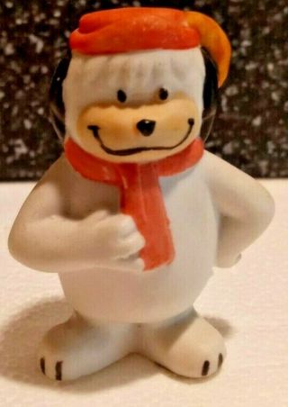 1970s Mirete Pottery Dum Dum Sheep Dog Figure Hanna Barbera With Label Spain
