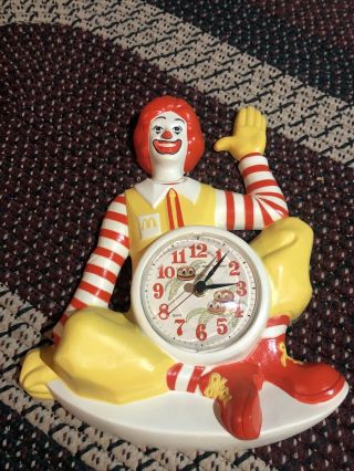 Rare Vintage Ronald Mcdonald Wall Clock 1981 Mcdonalds