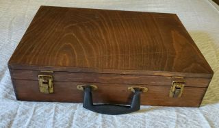 Vintage Wooden Artist Painters Box Dovetailed Case 1940 