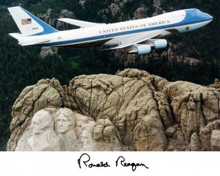 Ronald Reagan Autograph Air Force One 8 X 10 Photo Picture Photograph