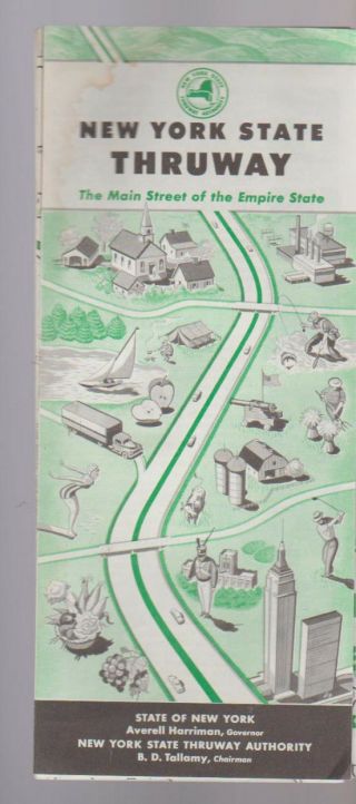 York State Thruway 1960s Brochure Main Street Of The Empire State