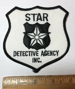 Vintage Star Detective Agency Inc Patch Security Officer Chicago Illinois