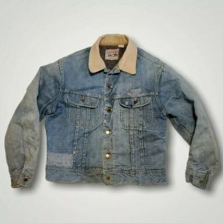 Vintage 1970s Lee Storm Rider Blanket Lined Jacket Mens Medium ? Denim Coat Usa