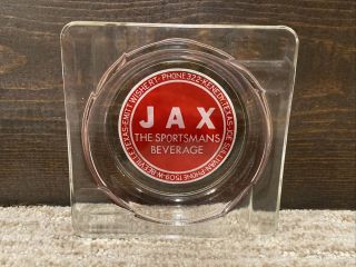 Vintage Jax Beer The Sportsmans Beverage Advertising Glass Ashtray - Texas