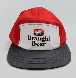 Vintage Style Look West End Draught Beer South Australia Red Black Hat Cap