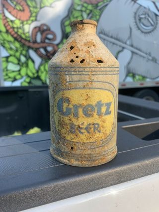 Gretz Beer Crowntainer Cone Top Beer Can Philadelphia,  Pa