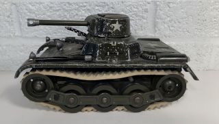 Vintage Tin Wind Up Gama Sparking Military Tank Germany