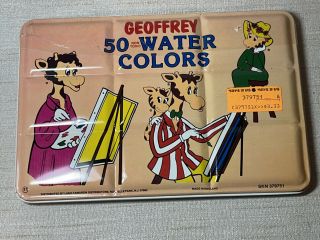 Vintage Tin Litho Geoffrey Toys R Us Water Color Paint Tin - England