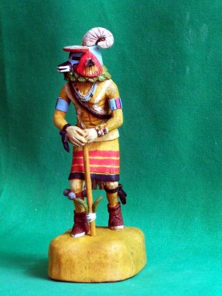 Hopi Kachina Doll - Pang,  The Bighorn Sheep Kachina By Anthony David -