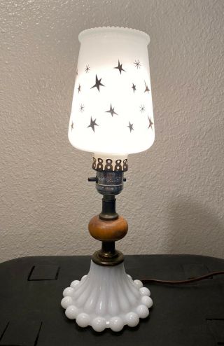 Vintage Mid Century Modern Atomic Starburst Hurricane Electric Lamp