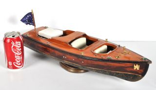 Vtg 20 " Long Custom 1940 Chris Craft Wood Boat Speedboat Model Bay Cruiser