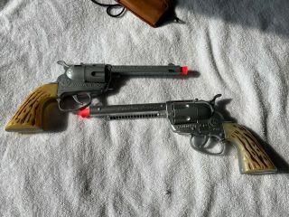 2 each Vintage Mattel Fanner 50 &Mattel Holster Set.  Guns Don ' t Work. 2