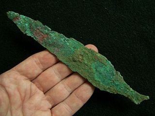 Authentic 6 5/8 " Old Copper Culture Point From Puckaway Lake,  Wisconsin