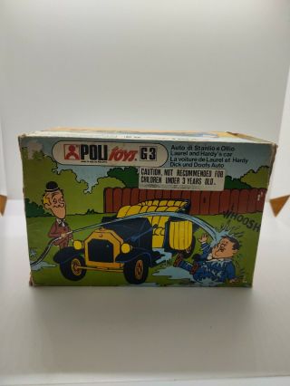 Laurel And Hardy G3 PoliToys Die Cast Car Vintage Rare With Box 2