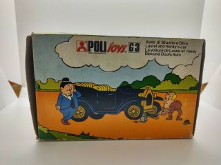 Laurel And Hardy G3 PoliToys Die Cast Car Vintage Rare With Box 3