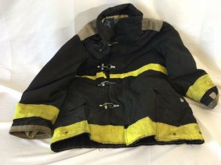 Vintage Firefighter Lion Apparel Turnout Coat Cbgx20 Jacket W/liner 40 Large