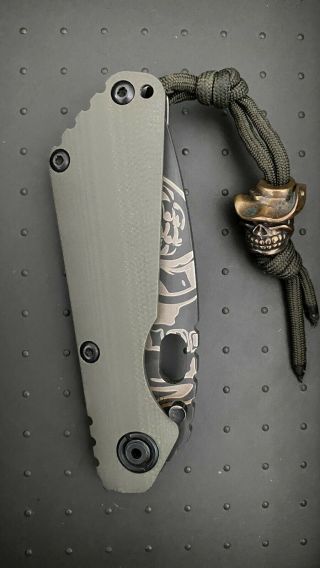 Mick Strider Custom Knife/w Bushman Bead And Greg Everett Sheath 5