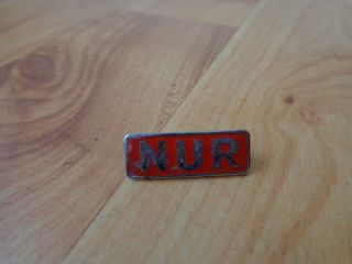 Vintage Nur - National Union Of Railwaymen Enamel Railway Trade Union Pin Badge