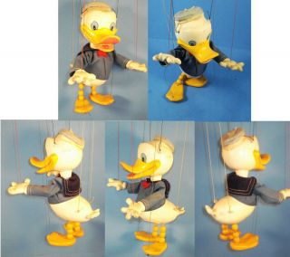 Donald Duck Marionette Puppet - Pelham Puppets - Gt.  Britain - Ca.  1960s/70s? - Vfine - Af