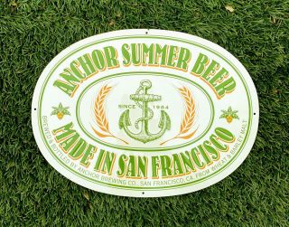 Anchor Brewing Co Summer Beer Made In San Francisco Tin Tacker Metal Sign