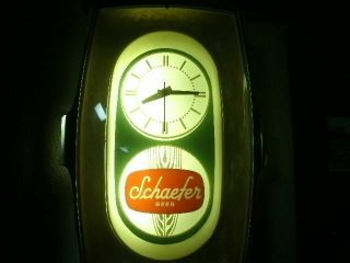 Vintage Shaefer Beer Sign / Clock