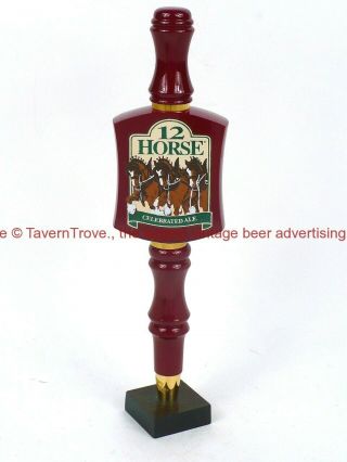 1990s Rochester Ny Genesee 12 Horse Ale 12 Inch Wood Tap Handle Taverntrove