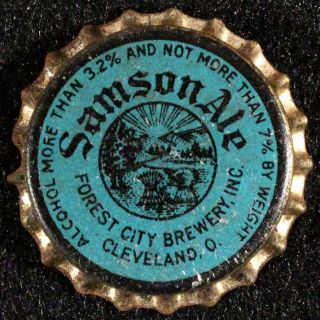 Waldorf Samson Ale Cork Beer Bottle Cap Forest City Cleveland,  Ohio Crown