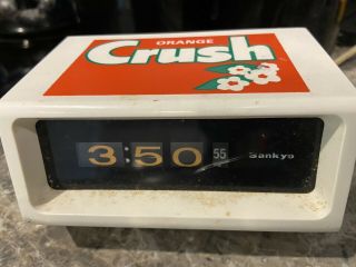 Vintage Orange Crush Clock Sankyo Digital Clock Model 400 Cl