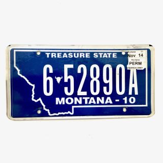 Permanent United States Montana Gallatin County Passenger License Plate 6 52890a