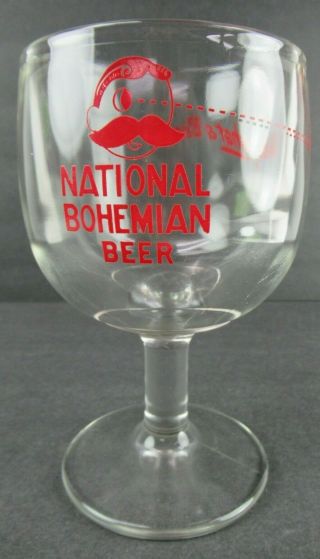 Vintage Natty Boh National Bohemian Beer Goblet (variation 1 Shooting Eye Large