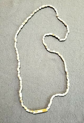 Shell Barrel Bead Necklace Smyth Co,  Virginia Pre 1600s Artifact