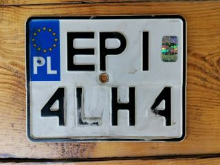 Poland Motorcycle License Plate (epi - Piotrkow Trybunalski County) Epi 4lh4