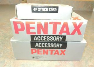 Pentax Hot Shoe Grip Bracket 4p Sync Syncro Cord B 5m Vtg Camera Slr